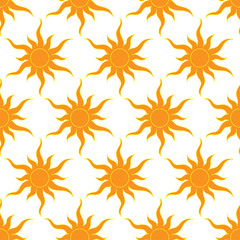 Retro  seamless pattern with suns. Retro seamless patterns set.