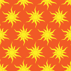 Retro  seamless pattern with suns. Retro seamless patterns set.