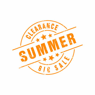Vector Clearance Big Sale Summer stamp