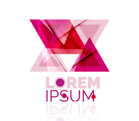Logo, abstract geometric business icon