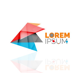 Logo, abstract geometric business icon