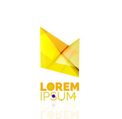 Obraz premium Logo, abstract geometric business icon