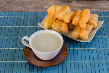  thai breakfast eat patongko with soy milk