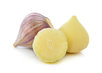 garlic on white backgrund
