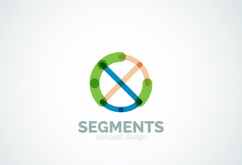 Vector outline minimal abstract geometric logo