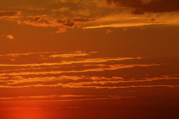 Beautiful sunset with colorful clouds on the sky