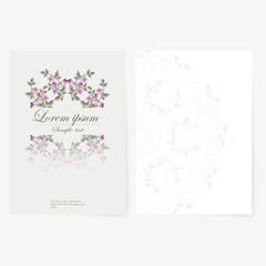 Vector template for folder, business card and invitation 
