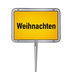 Weihnachten-Schild