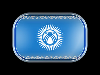 Kyrgyzstan Possible Variant Flag. Rectangular Shape with Rounded