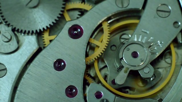 The working mechanism of a pocket watch