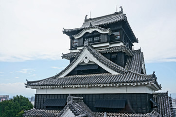 Fototapeta premium The magnificent Kumamoto castle, one of the beautiful castle in Japan