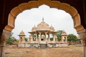 Cenotaphs of the Maharajas of Jaipur. Perfect blending of Islamic architecture and Hindu temple...