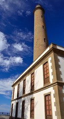 Fototapeta na wymiar Lighthouse building of Maspalomas, Gran canaria, Canary islands