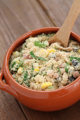 farofa, toasted cassava flour, brazilian food