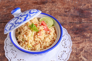 Bowl of egg fried rice
