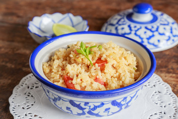 Bowl of egg fried rice
