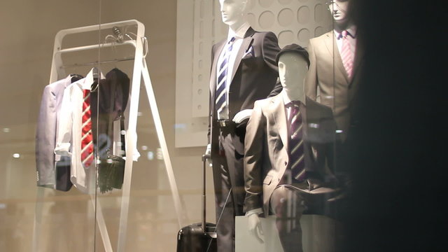 Store display dummies in suits
