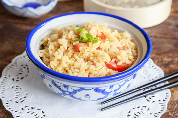 Bowl of egg fried rice