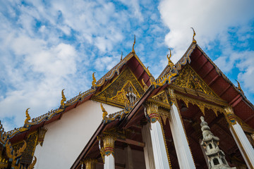 detail at temple in Bangkok, Thailand