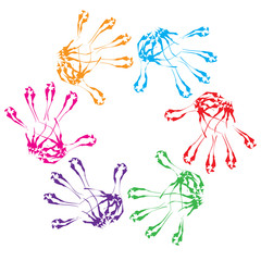 Conceptual child hand circle