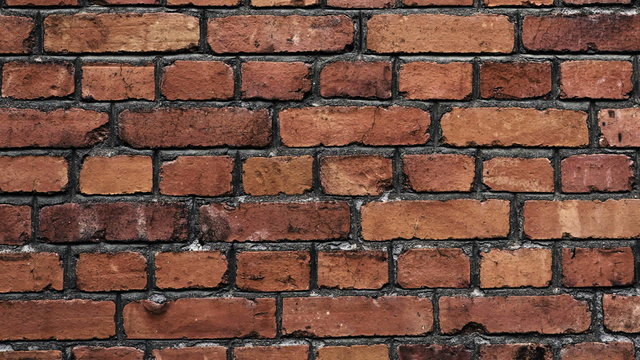 Old and torn surface of brick wall.
Traveling left to right.
Animated still picture.