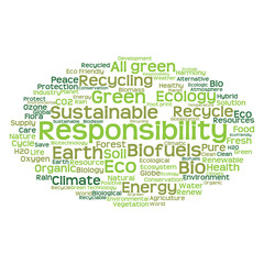 Conceptual ecology word cloud isolated