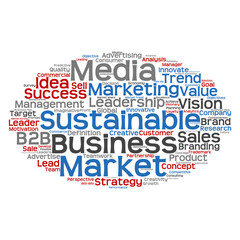 Fototapeta premium Conceptual business marketing word cloud