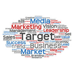 Conceptual business marketing word cloud