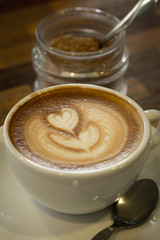 Hot cappuccino.