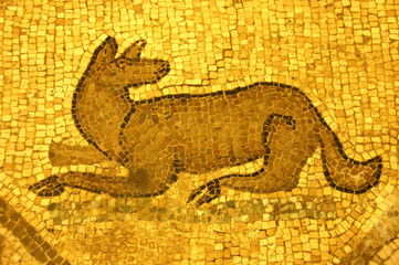 beautiful roman mosaic of an animal