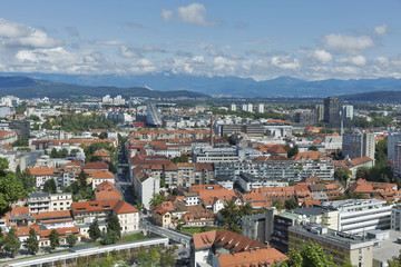 Fototapeta na wymiar Ljubljana cityscape, Slovenia
