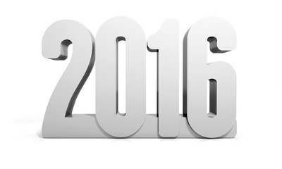 3d happy new year 2016 text