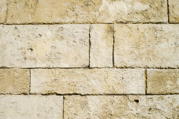 Old stone wall closeup