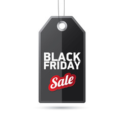 Black Friday sales tag. vector illustration