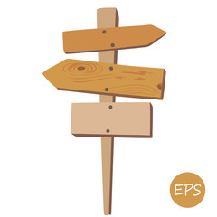 Old wooden signpost