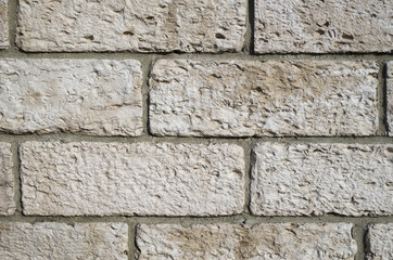 New stone wall closeup