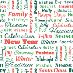 Happy new year seamless pattern.