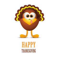 Happy Thanksgiving with turkey