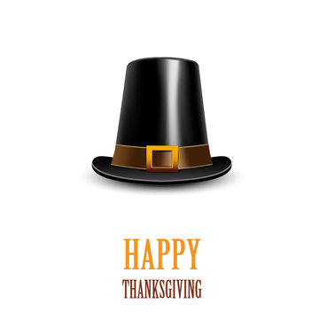 Pilgrim hat. Thanksgiving symbol.