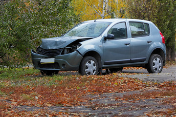 Deformation of the car.