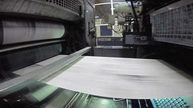print press typography machine in work