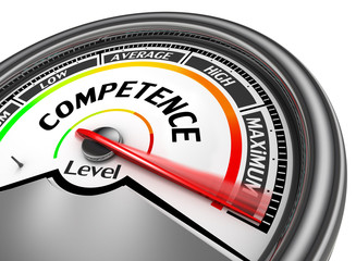 Competence level conceptual meter to maximum