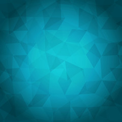 abstract geometric background of triangles on colorful cyan fond