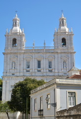 Fototapeta na wymiar Mosteiro de Sao Vicente de Fora in Alfama distric, Lisbon
