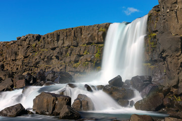The Oxarafoss, one of Icelands beautiful waterfalls