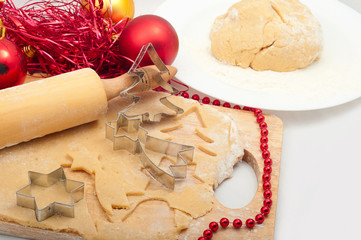 preparing Christmas cookies