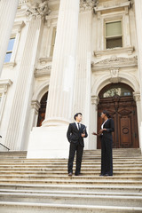 Lawyer and Client on Steps