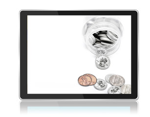 Financial Planning concept in smart tablet PC
