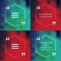 Square quote text bubble