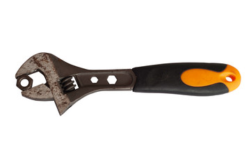 adjustable wrench isolated rust